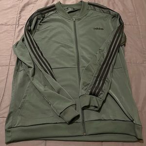 Men’s XXL Adidas track jacket, dark green with black accents